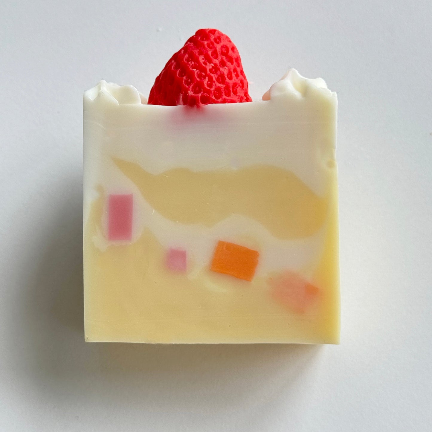 Strawberry Cake Scented Soap | Natural Cold Process Soap with Essential Oils